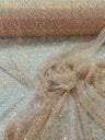 All Over Beaded Lace Polyester Fabric - Beaded, Sequins, Pearls, Mesh Lace, 54" Width (1 Yard)