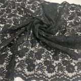 Corded Bridal Lace Fabric on Polyester Net Mesh