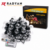 25 LED String Lights Warm White USB Christmas Decor