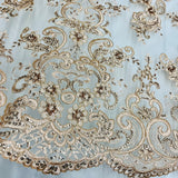 Embroidered Lace Beaded Bridal Mesh