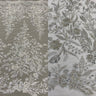Beaded Lace Fabric on Polyester Net Mesh