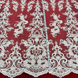 Embroidered Lace Beaded Bridal Mesh
