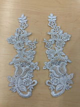 Beaded Floral Lace Applique Mesh