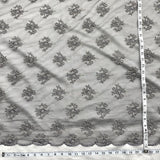 Beaded Lace Fabric on Polyester Net Mesh 52"