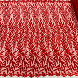 Beaded Embroidered Lace Fabric on Net Mesh