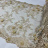Beaded 3D Floral Lace Trimming 21" Wide