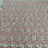 1 Yard Elegant Beaded and Corded Bridal Lace Fabric Embroidered on 100% Polyester Net Mesh White