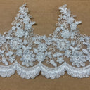 Beaded Corded Lace Trimming 8"