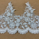 Beaded Corded Lace Trimming 8"