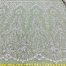 1 Yard Beaded Lace Fabric Embroidered on 100% Polyester Net Mesh