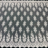 Beaded Corded Lace Fabric 52" Wide
