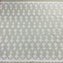 Corded Bridal Lace Fabric on Polyester Net Mesh