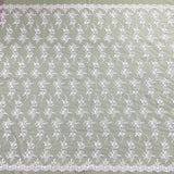 Corded Bridal Lace Fabric on Polyester Net Mesh