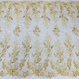 Beaded Lace Fabric Embroidered Mesh