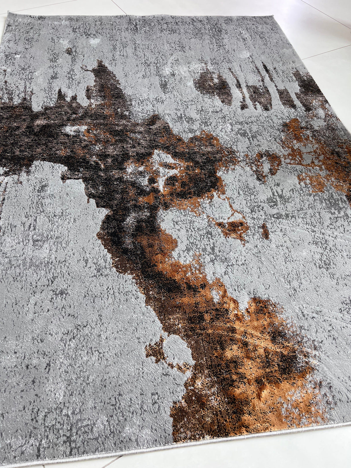 DEV308 Area Rug - Color-Shifting Flat Weave, 60% Polypropylene 40% Polyester, Made In Turkey (5' 4" X 7' 8")