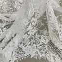 Beaded Lace Fabric Embroidered Mesh