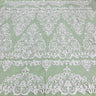 1 Yard Corded Bridal Lace Fabric Embroidered on 100 Percent Polyester Net Mesh 53 Inch Width