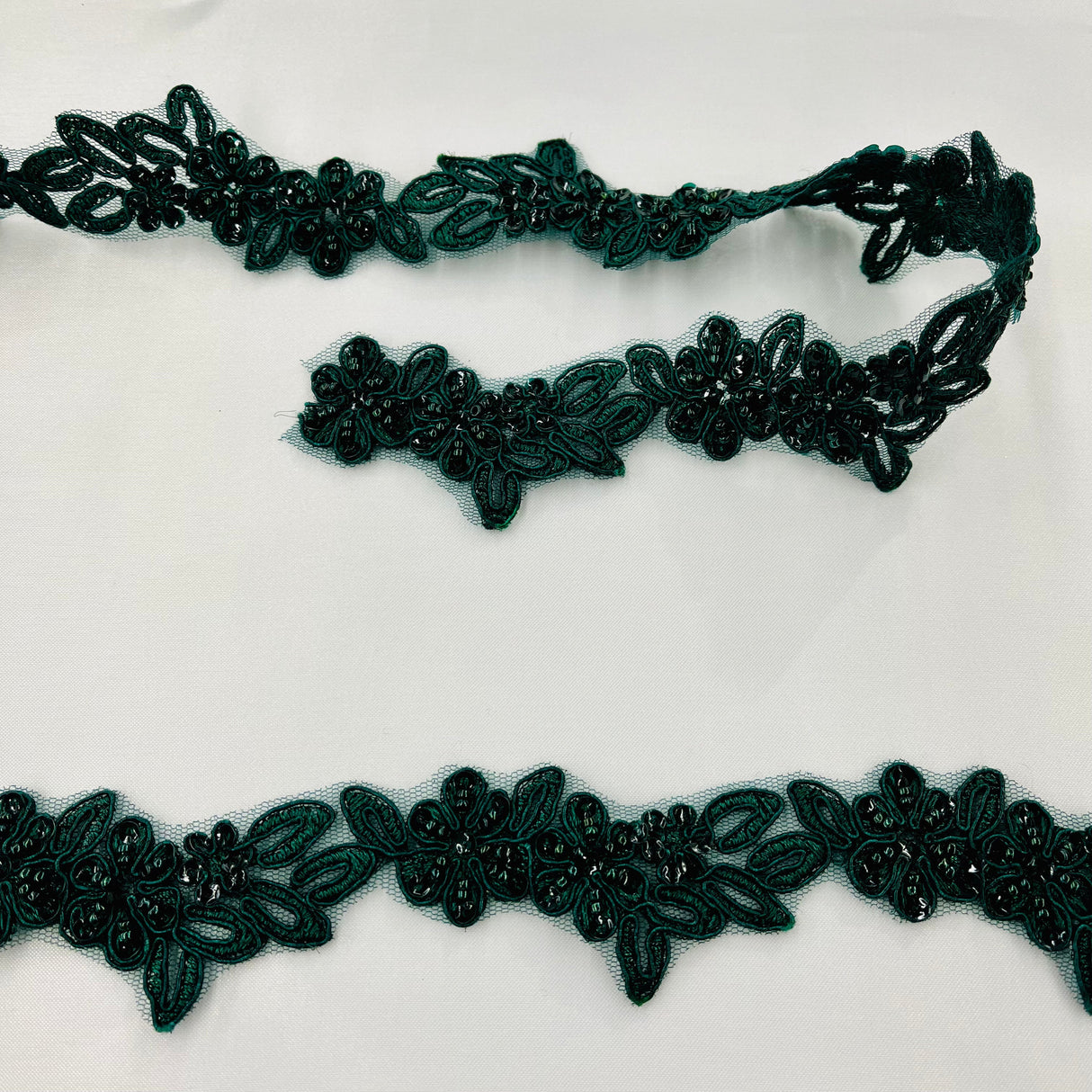 Beaded Corded Lace Trim 1.5" Wide