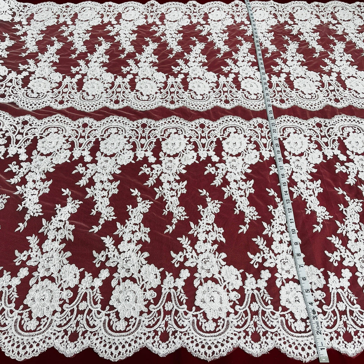 Embroidered Bridal Lace Fabric