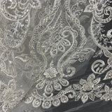 Beaded Sequined Lace Fabric