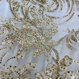 Sequined Corded Bridal Lace