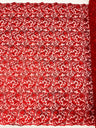 Angela Metallic Corded Lace Fabric - Embroidered Sequins Mesh Lace, Double Scallop Edge, 50-54" Width (1 Yard)