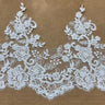 Beaded Corded Lace Trim 11" Polyester Net Mesh