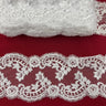 Embroidered Corded Lace Trim White