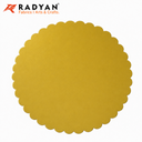 RADYAN 2mm Thick Food Grade Cake Board Waterproof Round Scalloped Cake Tray