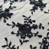 Beaded Corded Bridal Lace Fabric 52" Wide
