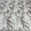 Beaded 3D Floral Lace Fabric