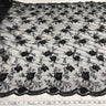 Beaded Embroidered Lace Fabric Black