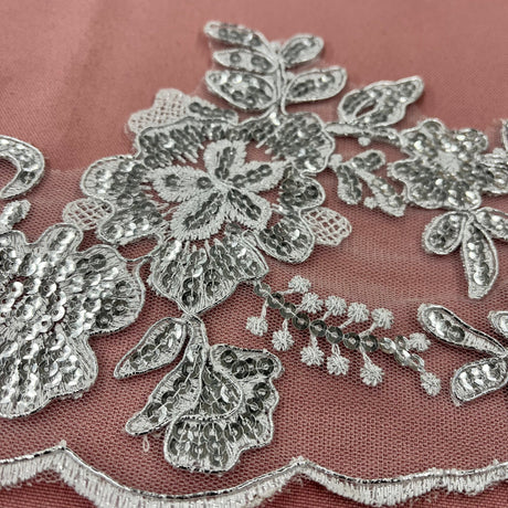 Beaded Floral Lace Trim