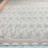 Beaded Lace Fabric on Polyester Net Mesh