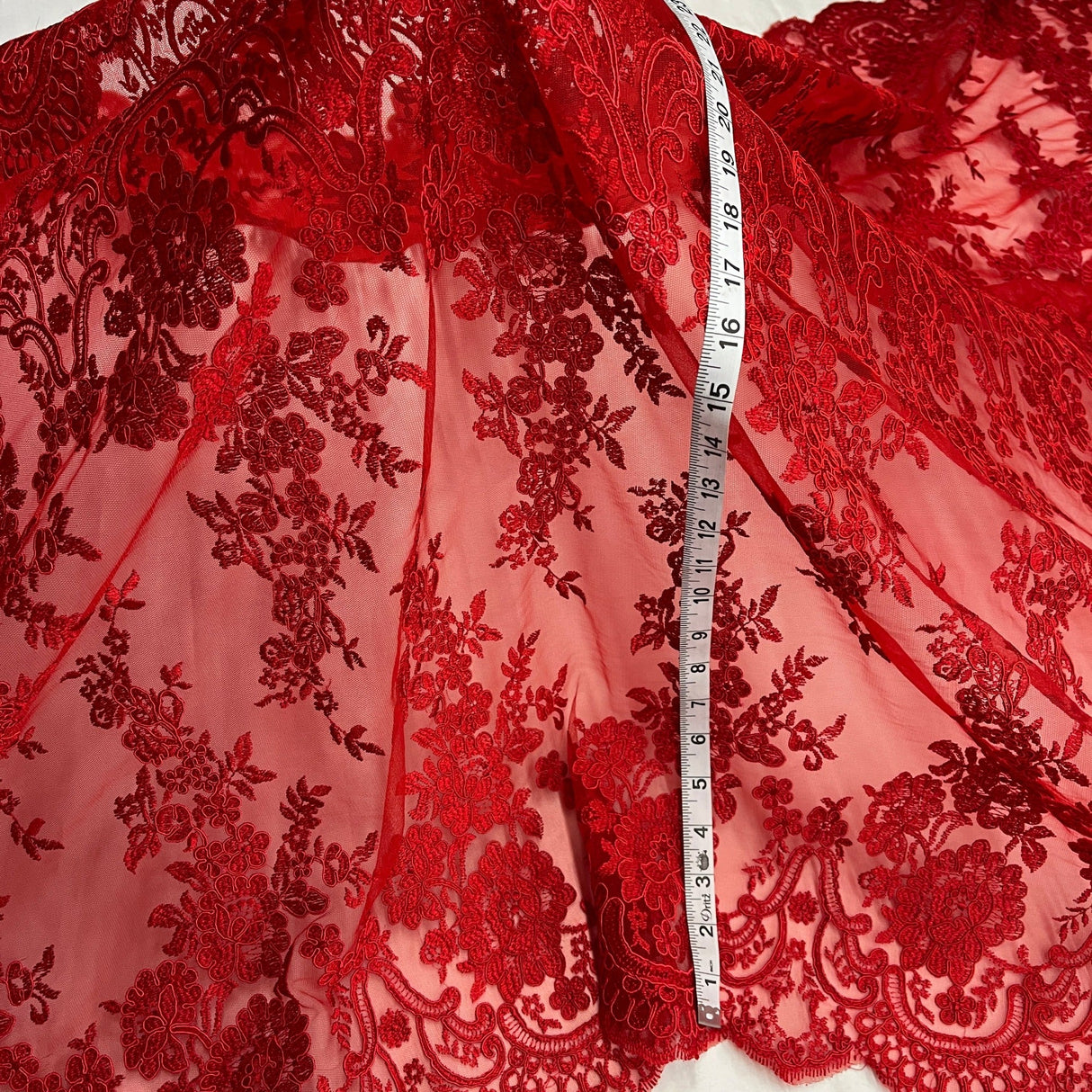 Embroidered Bridal Lace Fabric