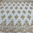 Beaded Corded Bridal Lace Mesh
