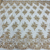 Beaded Corded Bridal Lace Mesh
