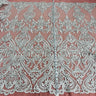 Bridal Lace Fabric Corded Embroidered 54" White Ivory Gold Silver