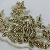 Beaded Corded Floral Lace Trim