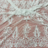 Beaded Embroidered Lace Fabric