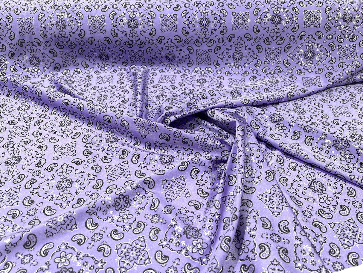 Bandanna Print Nylon Spandex Fabric - Bandanna Print, 58" Width (1 Yard)