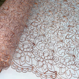 Corded Bridal Lace Fabric 54" Polyester Net Mesh
