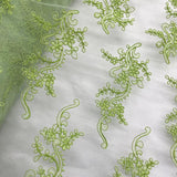 1 Yard Corded Bridal Lace Fabric Embroidered 100 Percent Polyester Net Mesh 54 inch Width