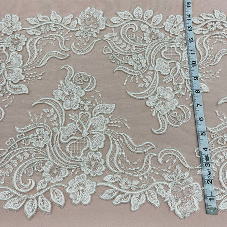 Corded Lace Trimming 15" Wide