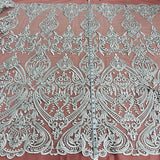 1 Yard Corded Bridal Lace Fabric Embroidered on 100% Polyester Net Mesh – Lace USA1 Yard