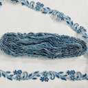 Beaded Corded Lace Trim 1" Polyester Net Mesh