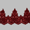 Polyester Net Mesh Corded Lace Trim 6" Wide