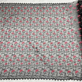 Embroidered Polyester Net Mesh Lace Fabric - Brown/Orange, 54" Width (1 Yard)