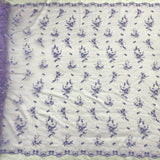 Beaded Lace Fabric on Polyester Net Mesh