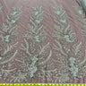 1 Yard Beaded Lace Fabric Embroidered on 100% Polyester Net Mesh